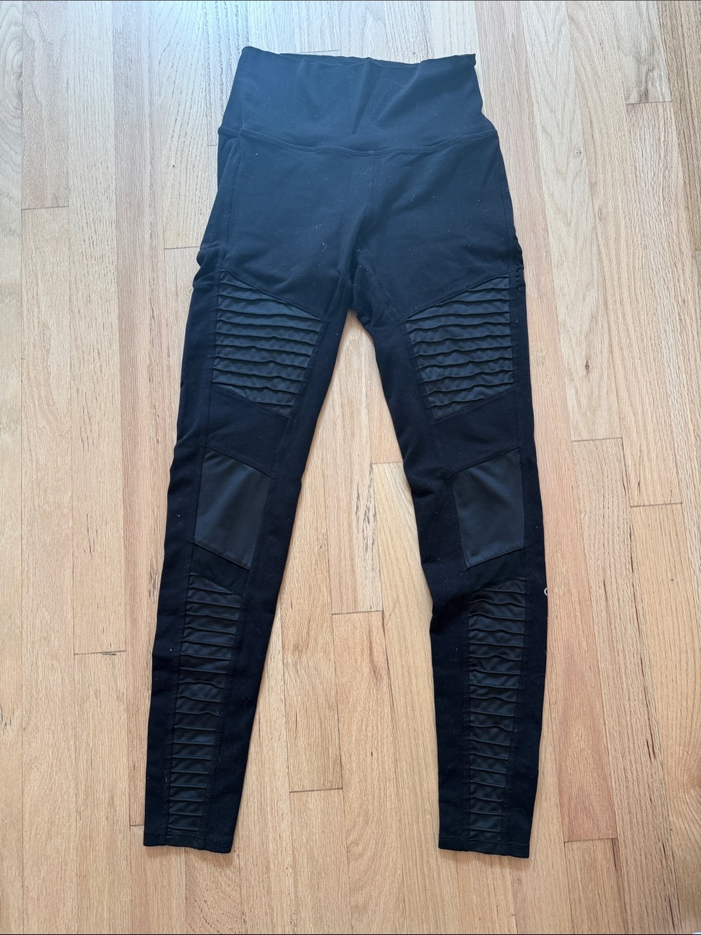 ALO Yoga Black High-Waist Moto Leggings